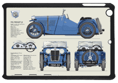 MG Midget J2 1932-34 Small Tablet Covers